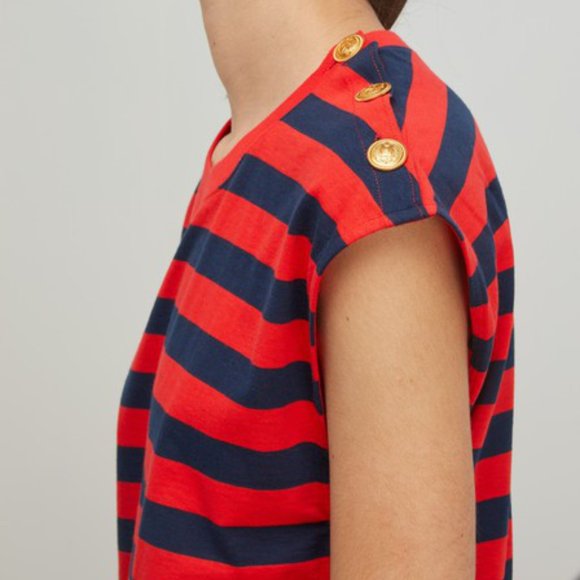 Gucci S/S Striped Pour La Cote D'Azur T-Shirt Red - Picture 4 of 6